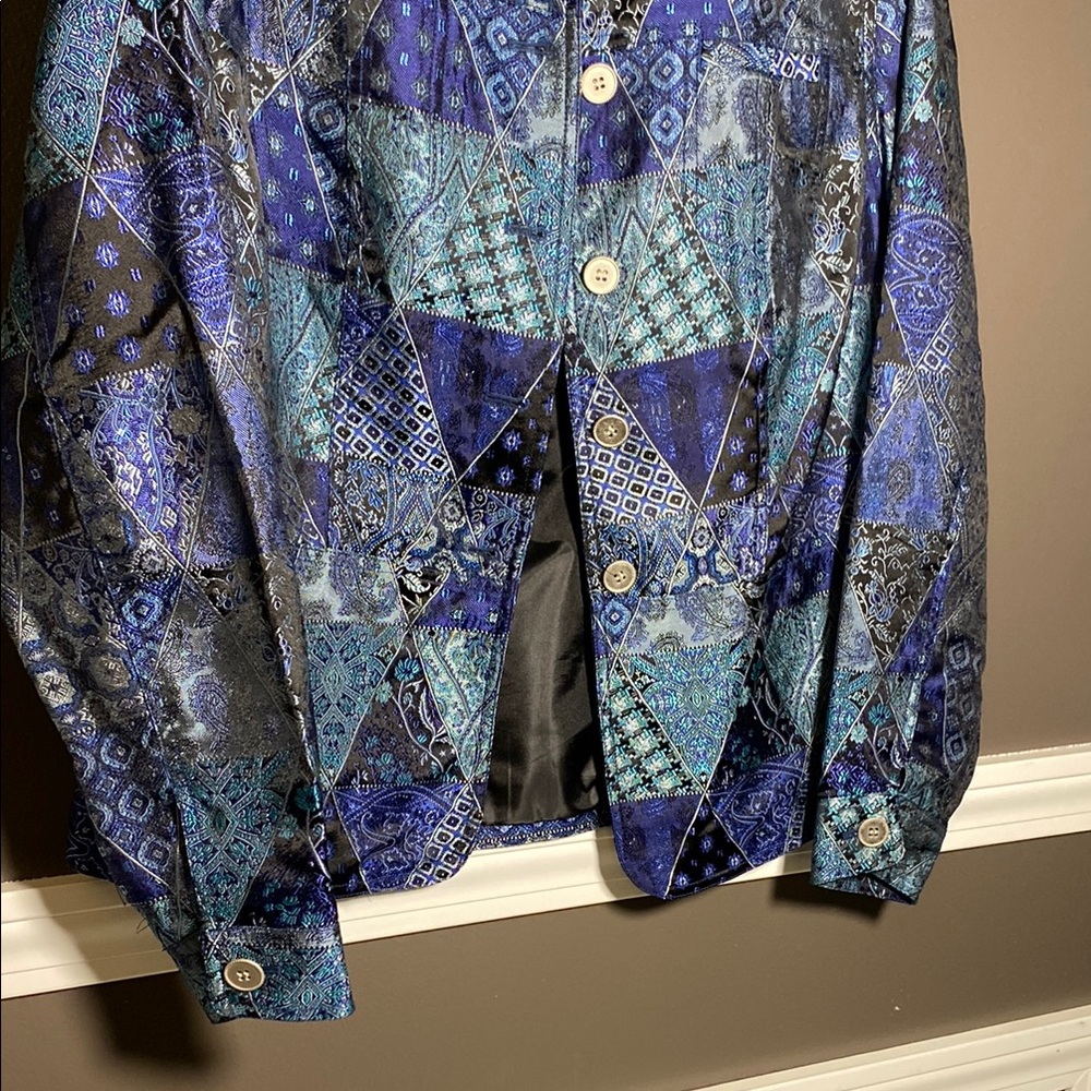 Coldwater Creek Blue Patchwork Design Jacket - image 3